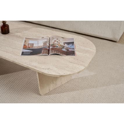 Salontafel ROND 130 x 65 cm, beige