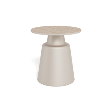 Salontafel SANTORINI Ø 45 cm beige/grijs/keramiek