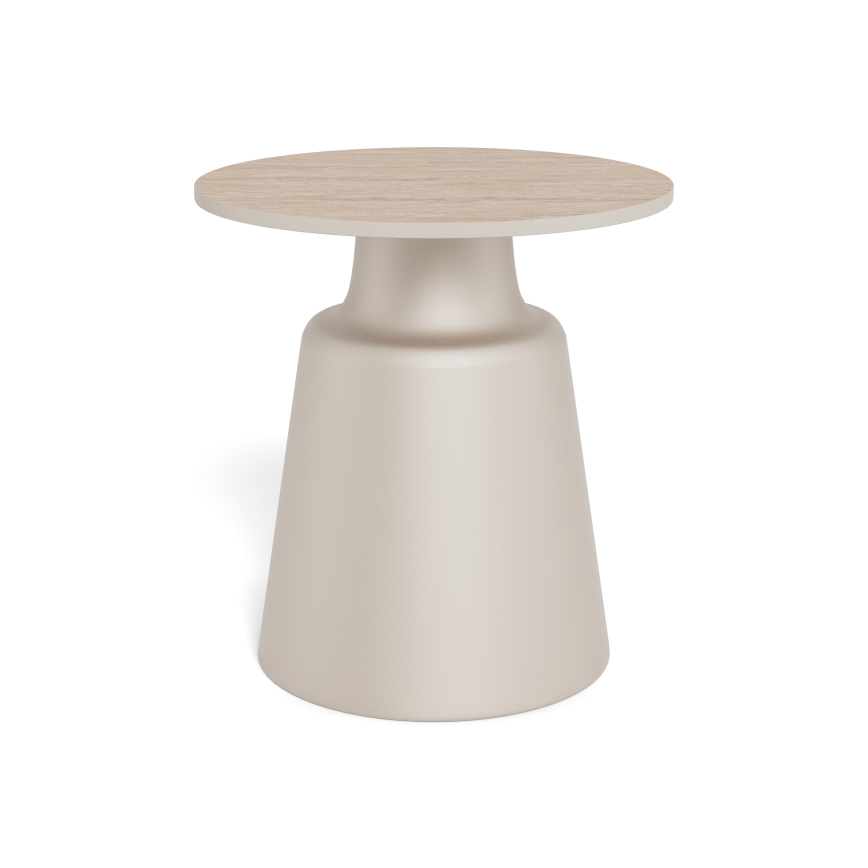 Salontafel SANTORINI Ø 45 cm beige/grijs/keramiek