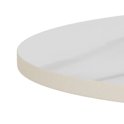 Salontafel SANTORINI Ø 45 cm travertijn/zwart/keramiek