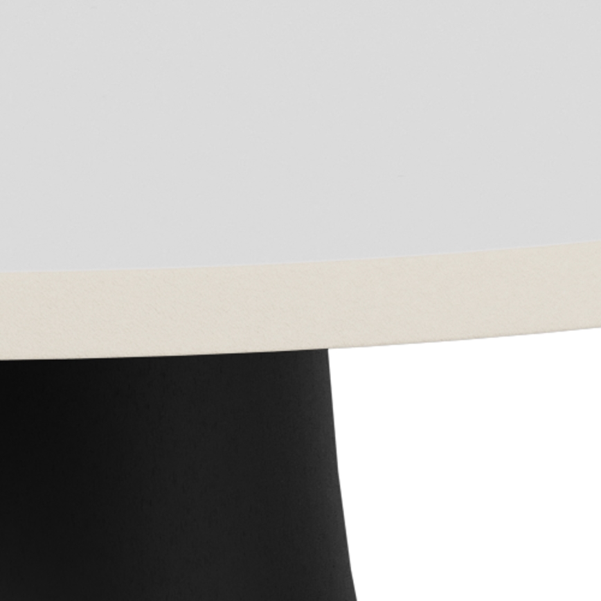 Salontafel SANTORINI Ø 45 cm travertijn/zwart/keramiek