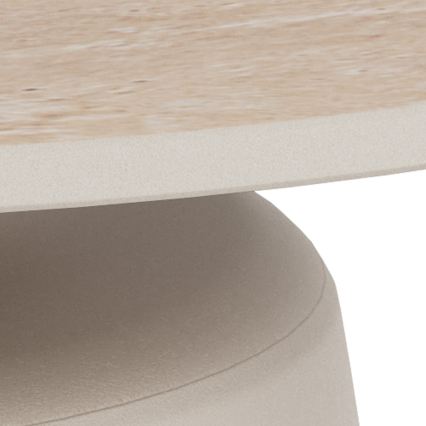Salontafel SANTORINI Ø 70 cm beige/grijs/keramiek