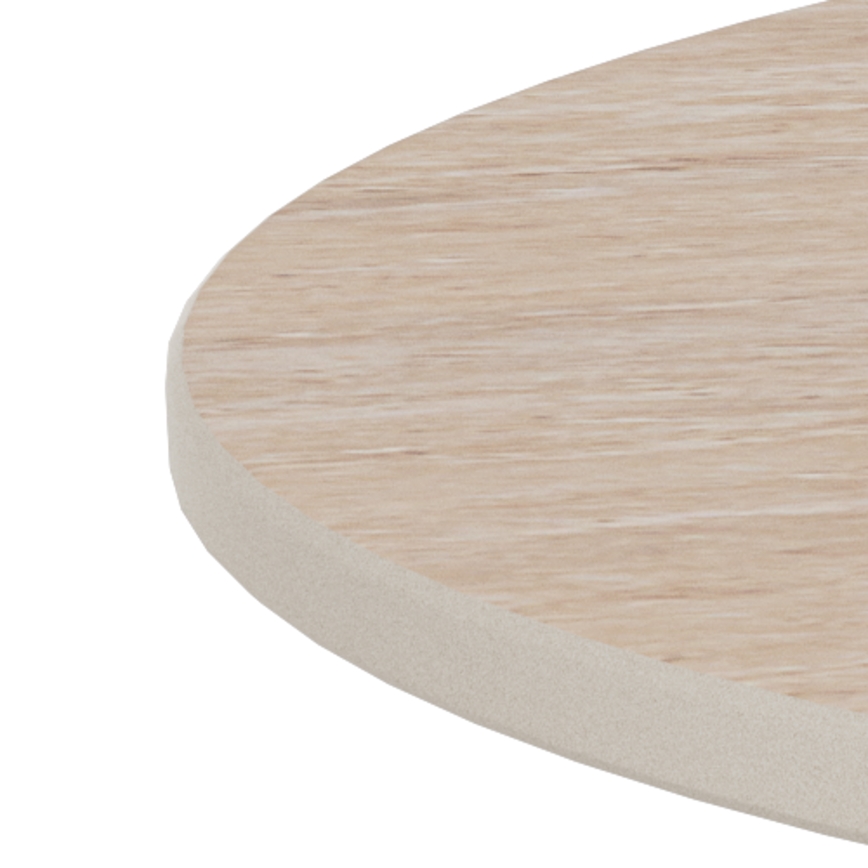 Salontafel SANTORINI Ø 70 cm travertijn/grijs/keramiek