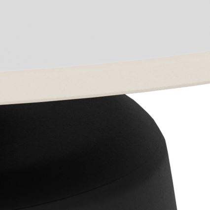 Salontafel SANTORINI Ø 70 cm wit/zwart/keramiek