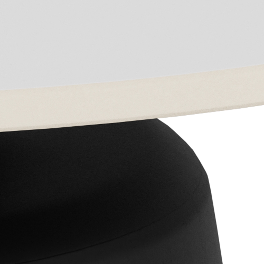 Salontafel SANTORINI Ø 70 cm wit/zwart/keramiek