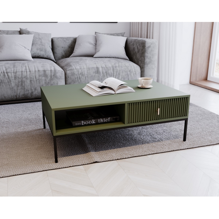 Salontafel SUE groen/zwart