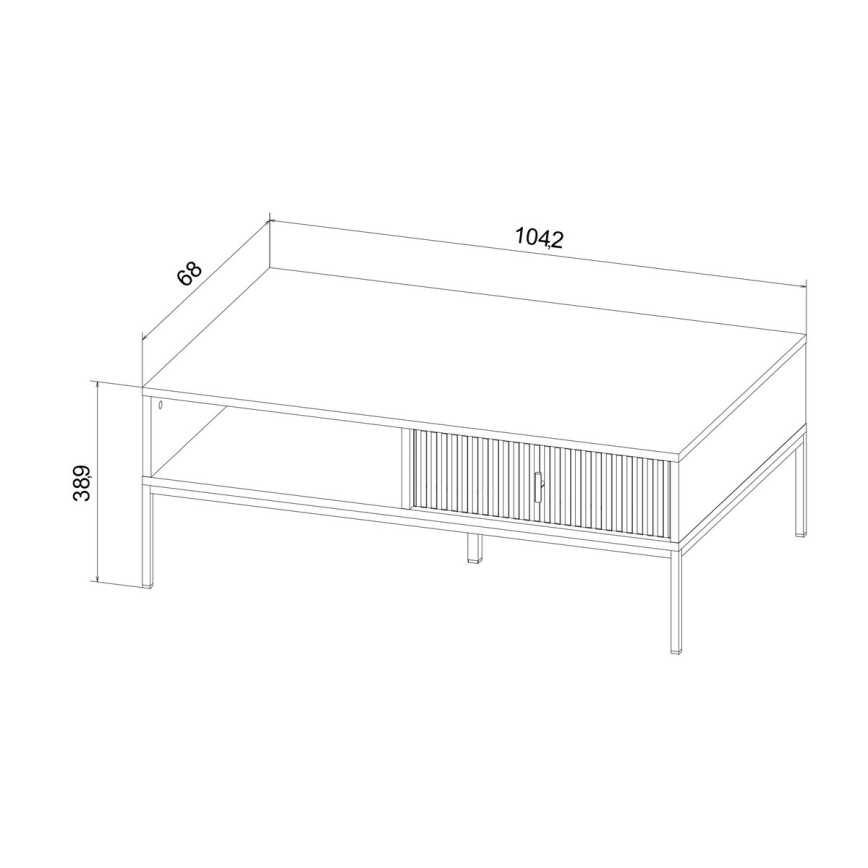 Salontafel SUE groen/zwart