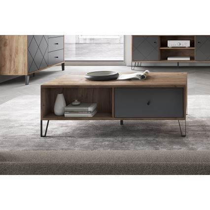 Salontafel SULA craft eik/zwart