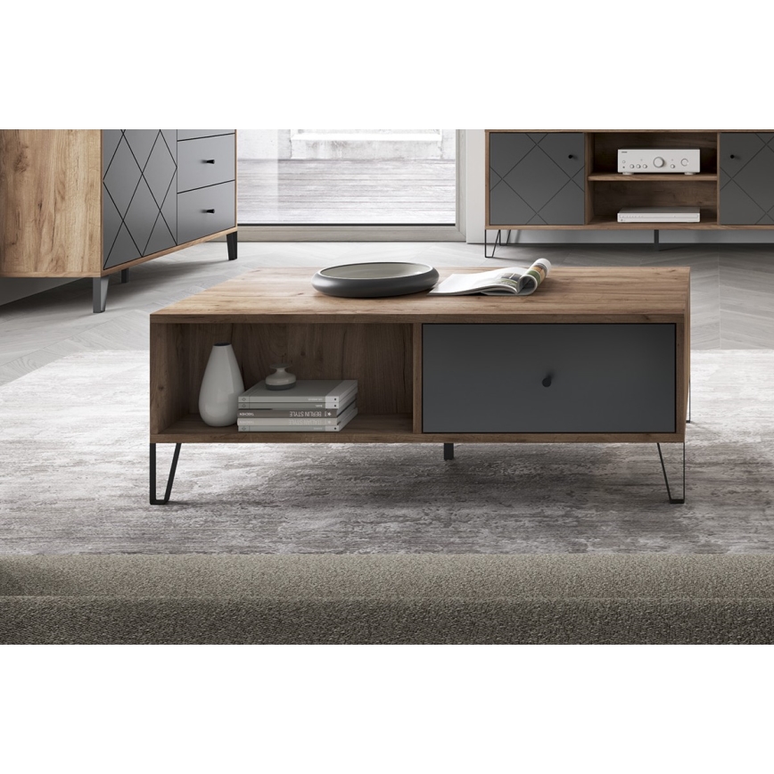 Salontafel SULA craft eik/zwart