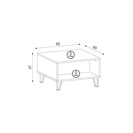 Salontafel SULA in craft eiken