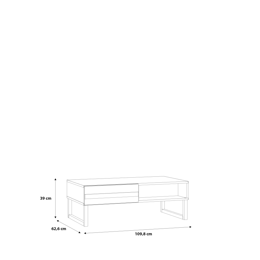 Salontafel TARO, wit