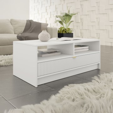 Salontafel TIRENO 100x40 cm wit