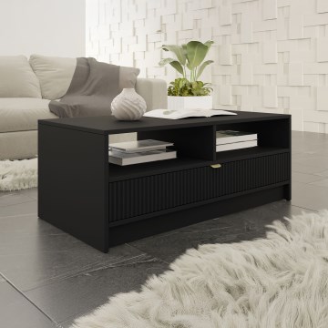 Salontafel TIRENO 100x40 cm zwart