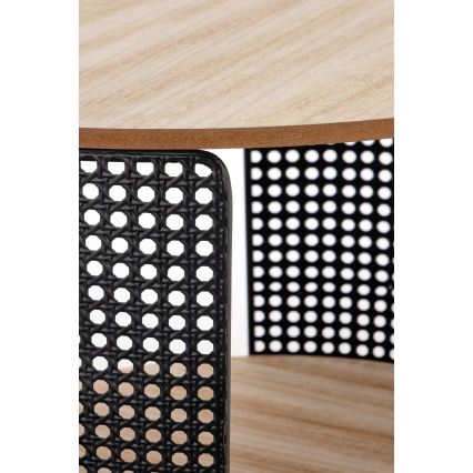 Salontafel TRAFICA 41x41 cm zwart/beige