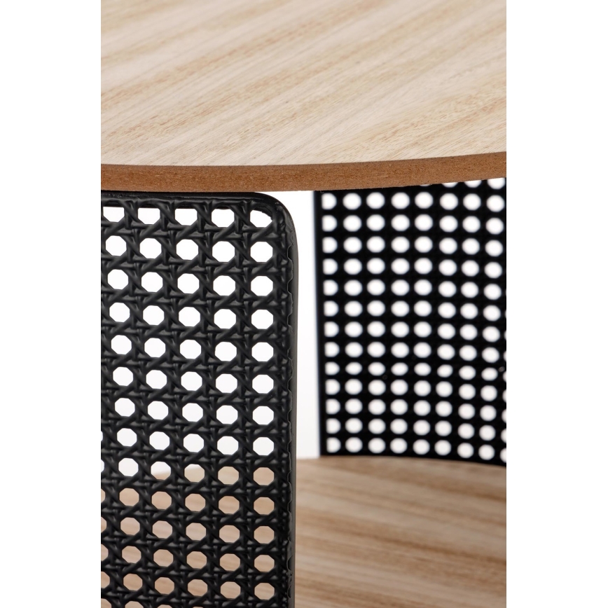 Salontafel TRAFICA 41x41 cm zwart/beige