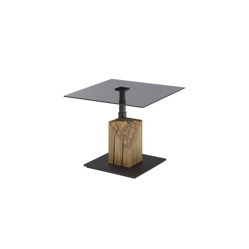 Salontafel VENTO met opklapbaar blad gerookt/eiken/zwart