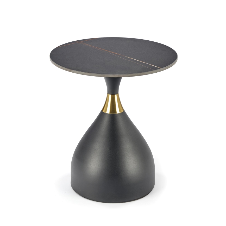 Salontafel VERO Ø 50 cm zwart/goud