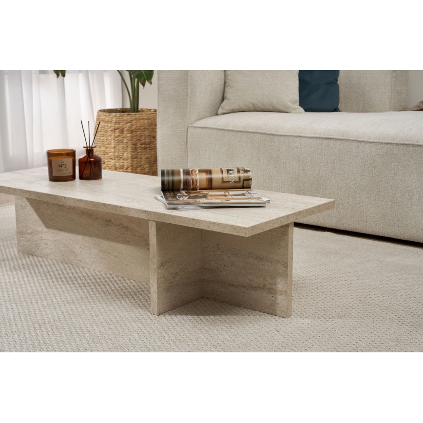 Salontafel VERUM 120x45 cm beige