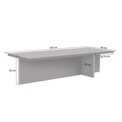 Salontafel VERUM 120x45 cm beige