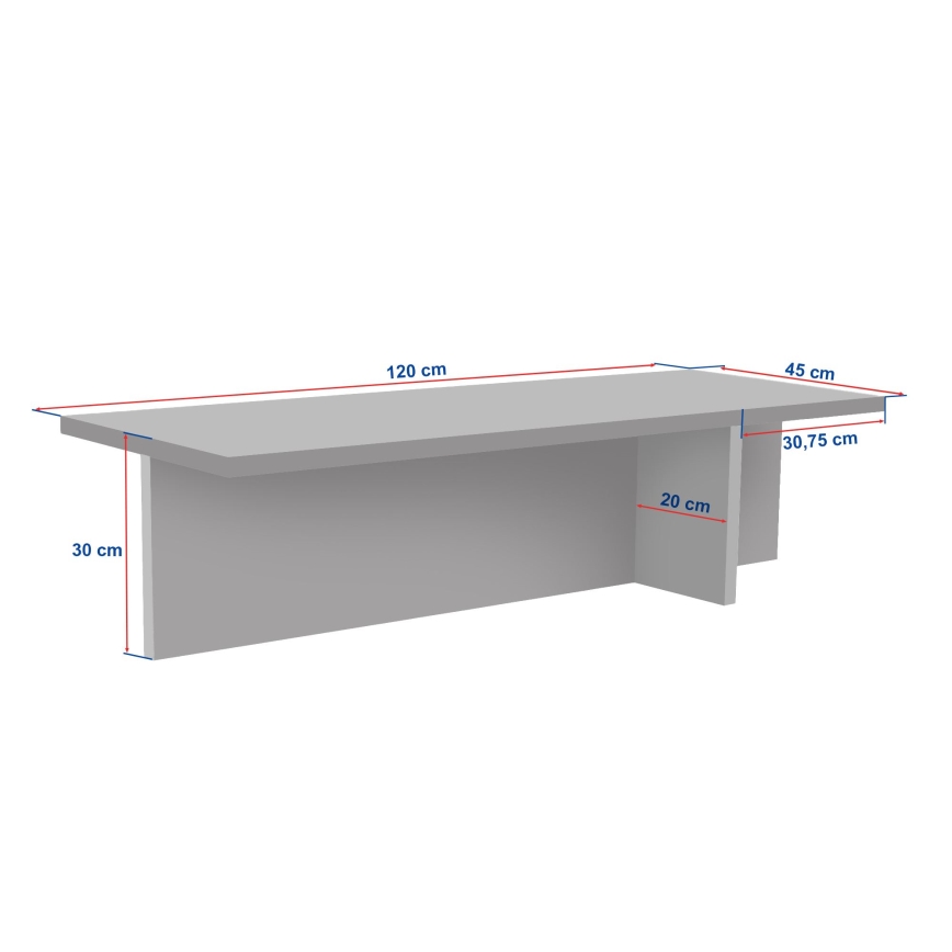 Salontafel VERUM 120x45 cm beige