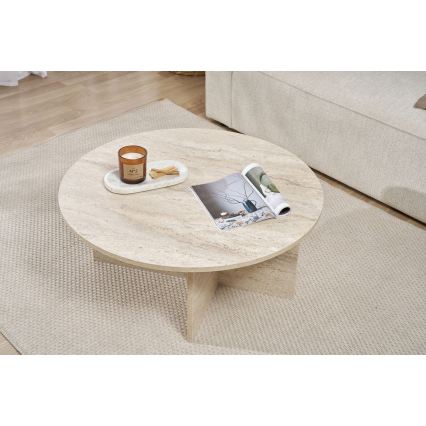 Salontafel VERUM Ø 90 cm beige