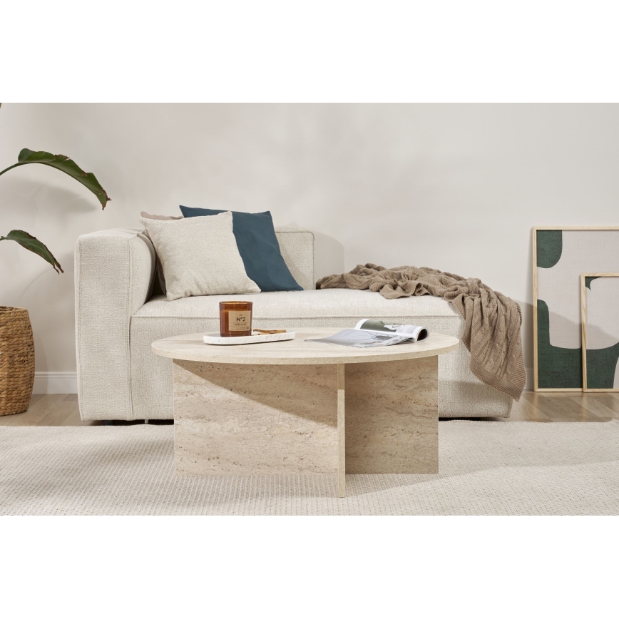 Salontafel VERUM Ø 90 cm beige