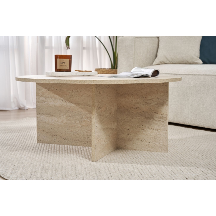 Salontafel VERUM Ø 90 cm beige