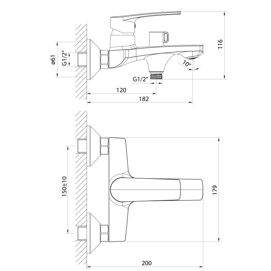 Samona - Badmengkraan KORANA, glanzend chroom