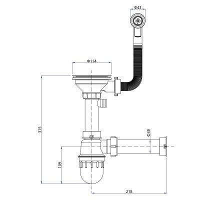 Samona - Keukenspoelbak SAMONA 77x44 cm graniet/zwart