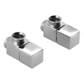 Sapho - Aansluitset voor hoekstopkranen CUBE 2 stuks glanzend chroom