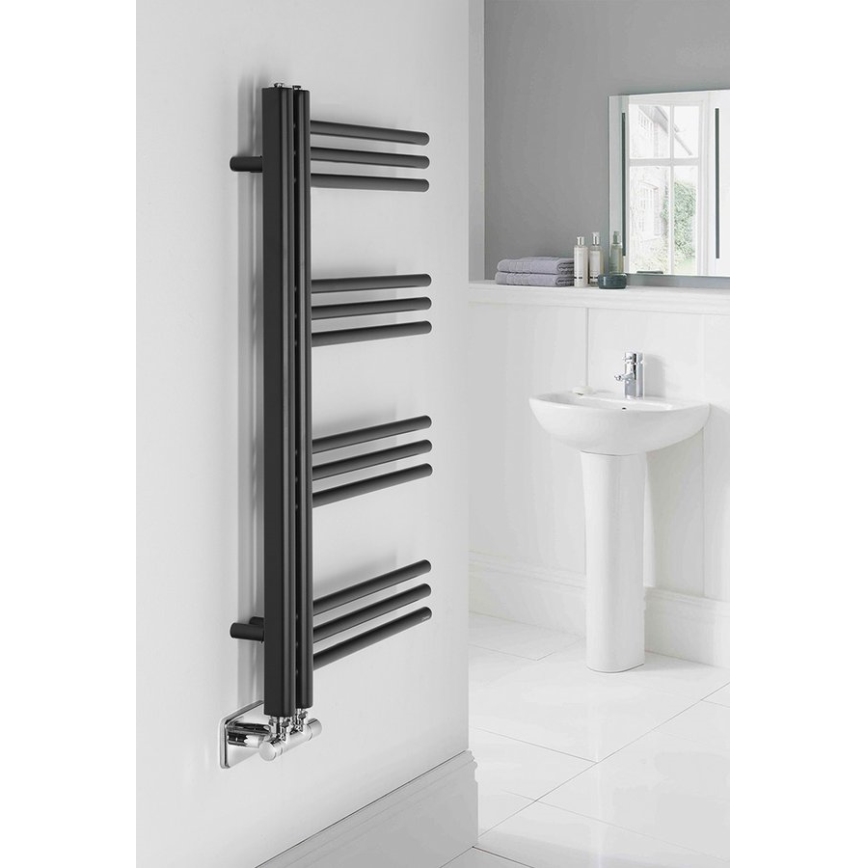 Sapho - Badkamerradiator DORLION 90x50 cm mat zwart