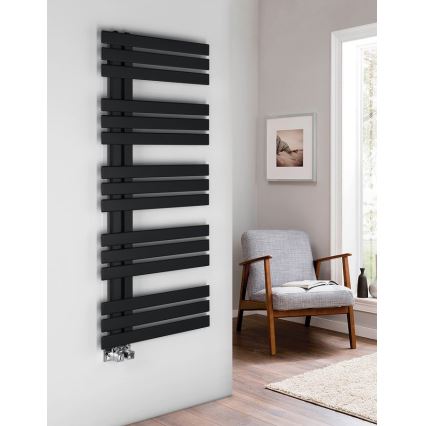 Sapho - Badkamerradiator SILVANA 124x50 cm mat zwart