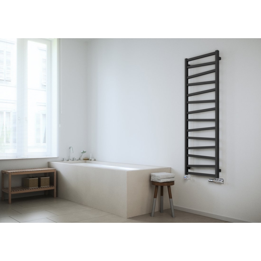 Sapho - Badkamerradiator ZIG 406W/230V 50x110 cm antraciet