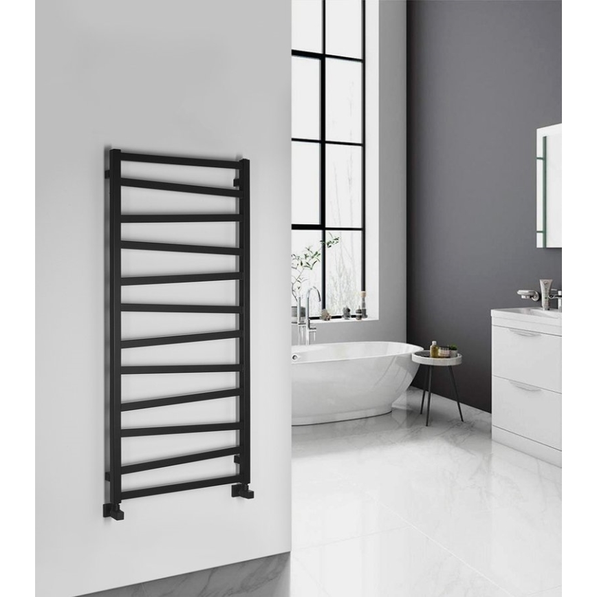 Sapho - Badkamerradiator ZIG 601W/230V 60x133 cm zwart
