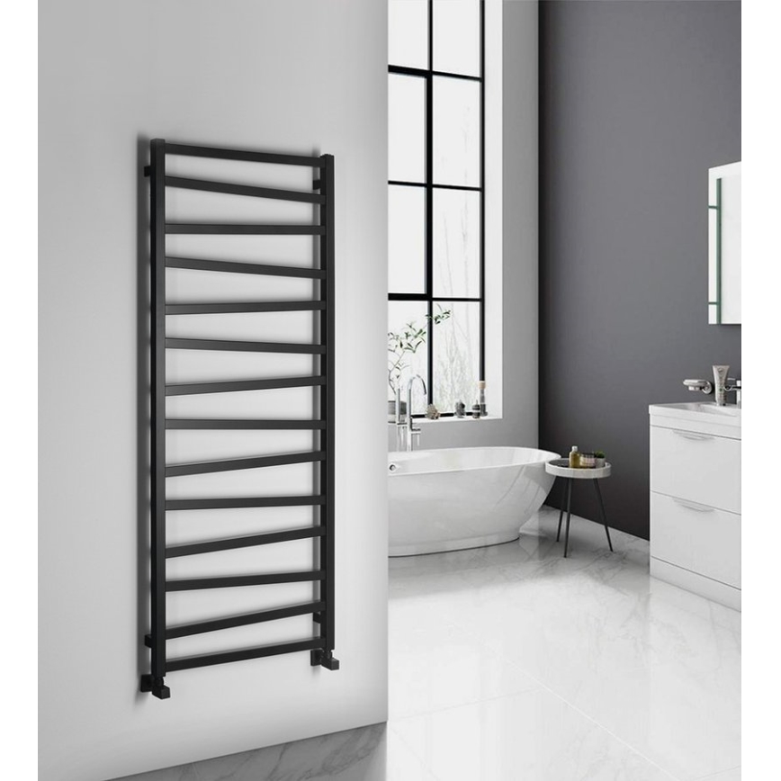 Sapho - Badkamerradiator ZIG 709W 60x157 cm zwart