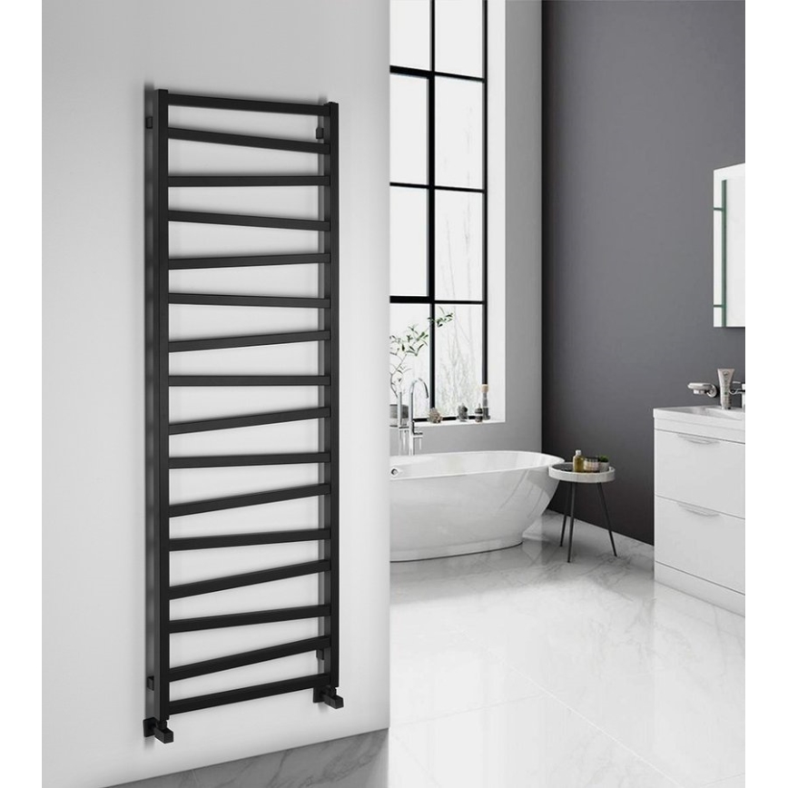 Sapho - Badkamerradiator ZIG 824W/230V 60x181 cm zwart