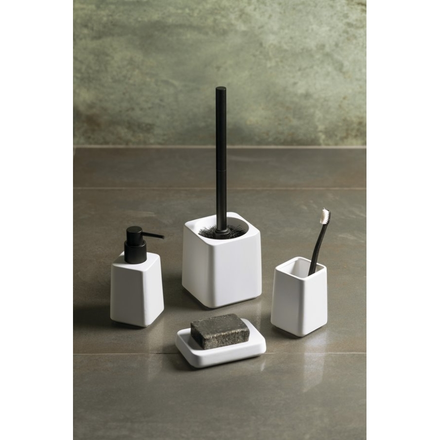 Sapho - Badkamerset 4-delig wit/zwart