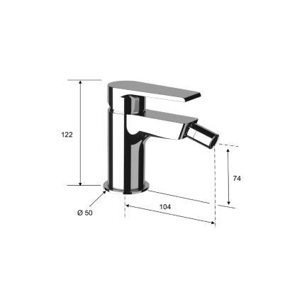 Sapho - Bidetkraan KAI 12 cm mat zwart