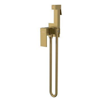 Sapho - Bidetkraan met handdouche voor inbouwinstallatie CUBEMIX mat goud
