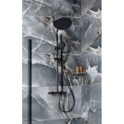 Sapho - Doucheset SOLARIS met kraan, mat zwart