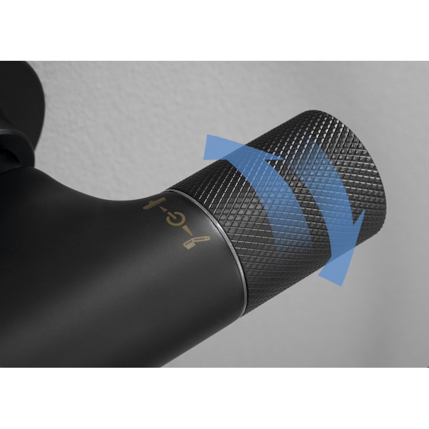 Sapho - Doucheset SOLARIS met kraan, mat zwart