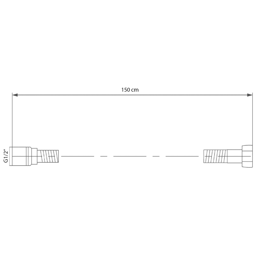 Sapho - Doucheslang SOFTFLEX 150 cm mat zwart
