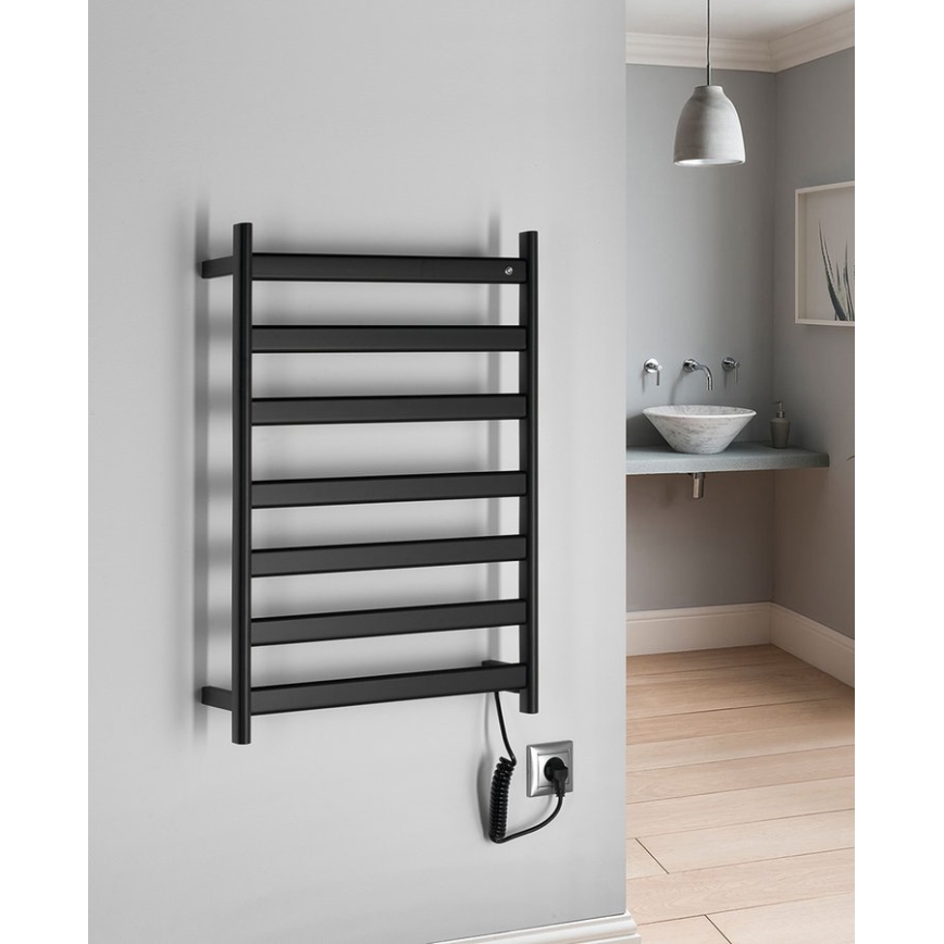 Sapho - Elektrische handdoekdroger ELIAS 105 W 73 x 49 cm mat zwart