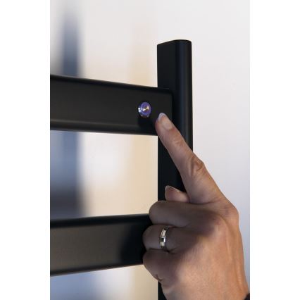 Sapho - Elektrische handdoekdroger ELIAS 105W/230V 49x73 cm mat zwart