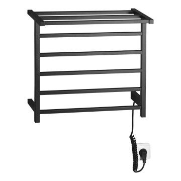 Sapho - Elektrische handdoekdroger ELZOR 60W/230V 47x50 cm mat zwart