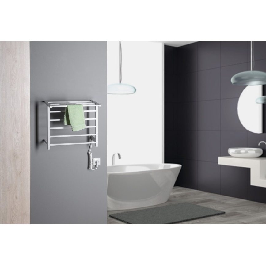 Sapho - Elektrische handdoekdroger ELZOR 60W 47x50 cm mat wit