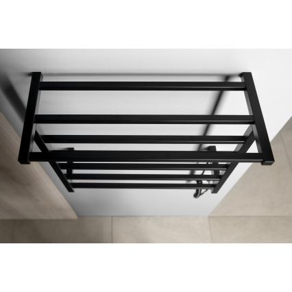 Sapho - Elektrische handdoekdroger ELZOR 60W 47x50 cm mat zwart