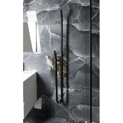 Sapho - Elektrische handdoekdroger met timer DUOPASSO 45W 170x12 cm mat zwart