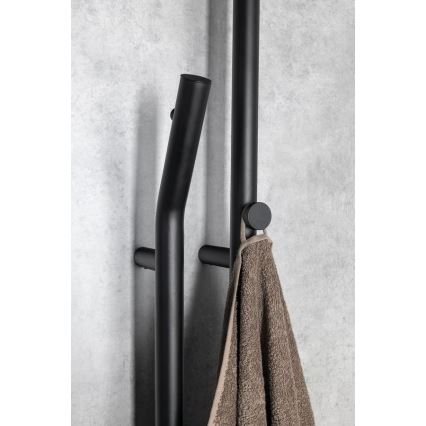 Sapho - Elektrische handdoekdroger met timer DUOPASSO 45W 170x12 cm mat zwart