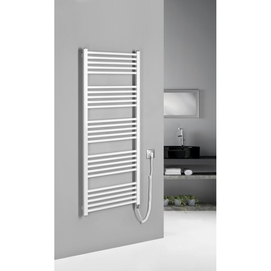 Sapho - Elektrische handdoekdroger METRO-E 500 W 134 x 50 cm wit